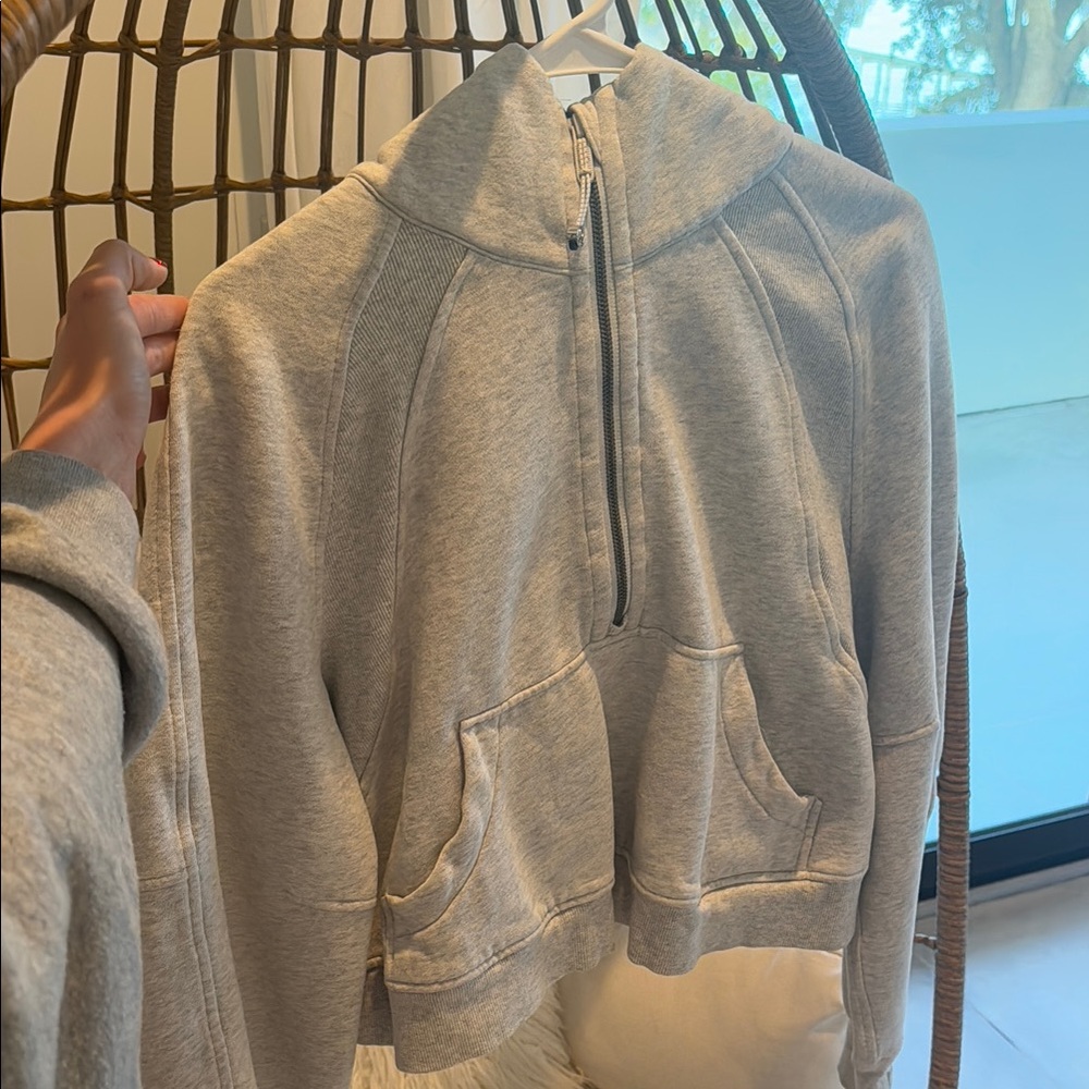 lululemon athletica Gray half zip Hoodie Jacket M/L - Picture 2 of 7